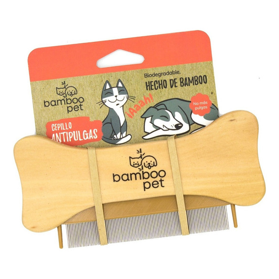 Cepillo Antipulgas Para Mascotas. Bamboo Pet.