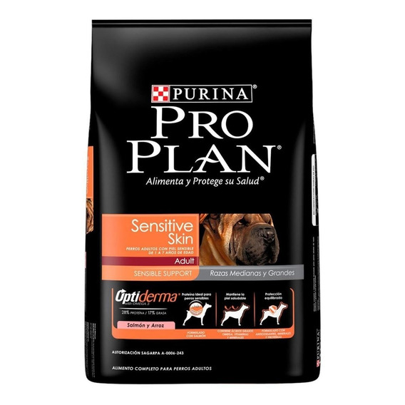 Alimento Proplan Adulto Sensitive Skin Raza Med/grande 13 Kg