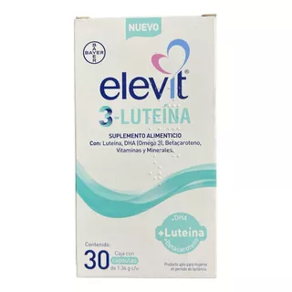 Elevit 3-luteína Suplemento Alimenticio 30 Cápsulas 