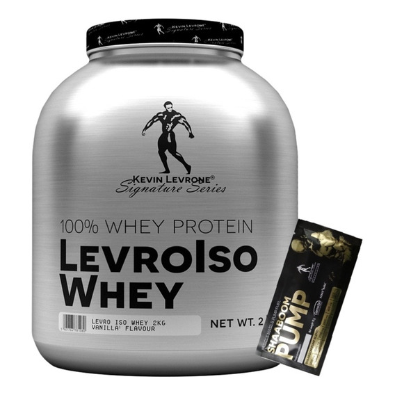 Levroiso Whey 2 Kg Kevin Levrone, Proteína 100% Aislada Sabor Chocolate + Shaboom Pump Sample