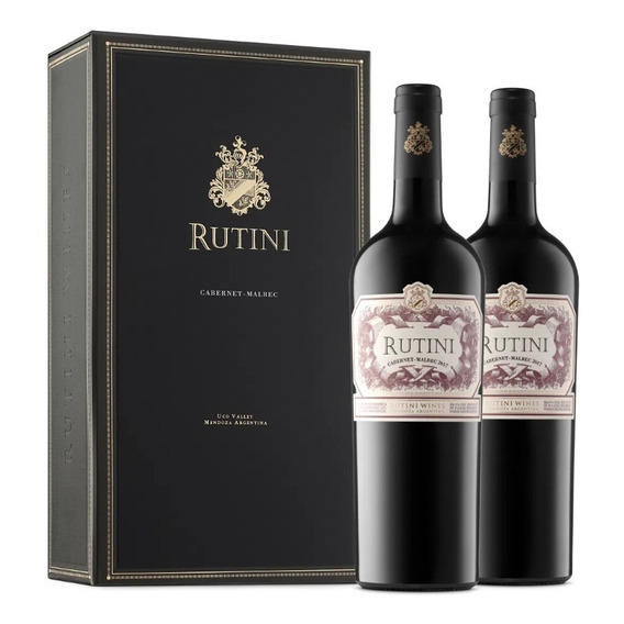 Rutini Wines Cabernet - Malbec Estuche X 2 Original Bodega