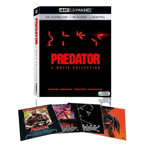 Depredador 1 - 4 Coleccion 4 Peliculas 4k Uhd + Blu-ray