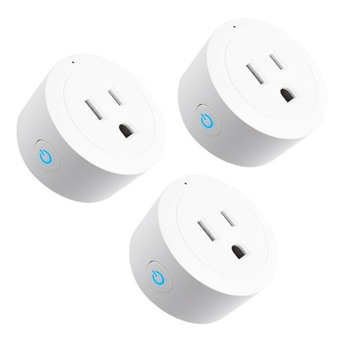 Enchufe Inteligente Wifi Smart Plug Alexa Home Socket 3 Pack Color Blanco
