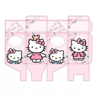 Caixinha Para Festa Tema Hello Kitty - 30 Unid. Mod. Vbnf4g