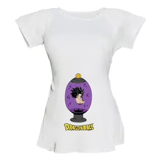 Blusa Para Embarazo Ranglan - Dragon Ball Diseño De Caulifla