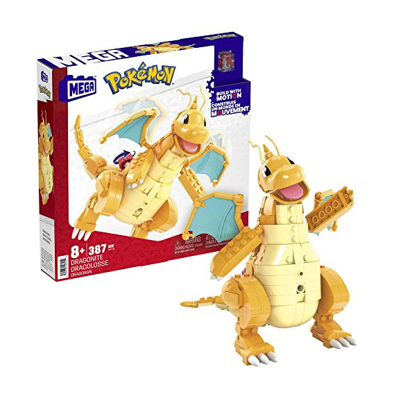 Set De Construcción Mega Pokémon Kids Dragonite Con Motion B