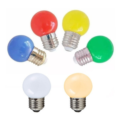 Lampara Gota Led 1w Color Foco Deco Guirnaldas Colores 