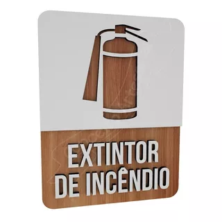 Placa Indicativa Segurança Extintor De Incêndio Hotel Bar 