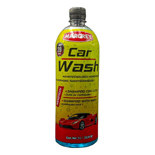 Shampoo Con Cera Para Auto Espumoso - Car Wash Margrey 1lt