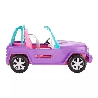 Carro Barbie Convertible Para Muñeca Jeep Playa Mattel Color Violeta