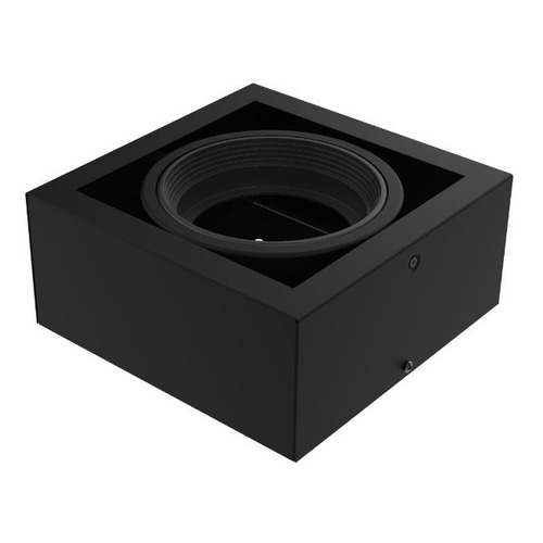 Aplique Plafon Box Cardanico Una Luz Para Lampara Led Ar111 Color Negro