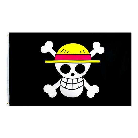 Bandera One Piece Luffy Piratas Sombrero Paja Jolly Roger