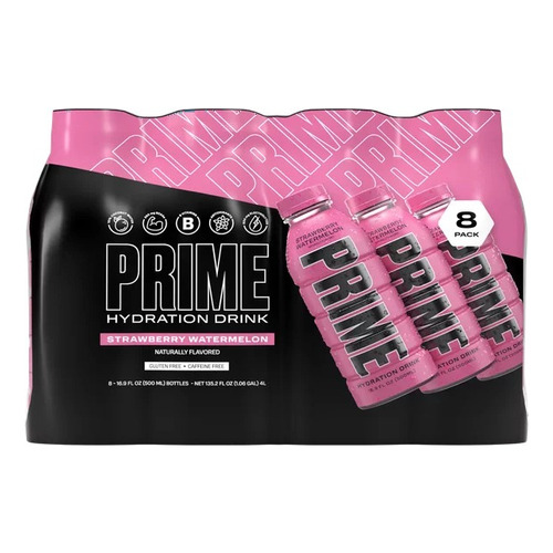 Prime Hydration Strawberry Watermelon 500ml - 8 Pack
