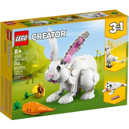 Lego Set De Construccion Creator 3en1 Conejo Blanco 31133 258 Piezas En Caja