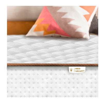 Colchón Individual Resorte Y Memory Foam - Expansión Rápida Color Blanco