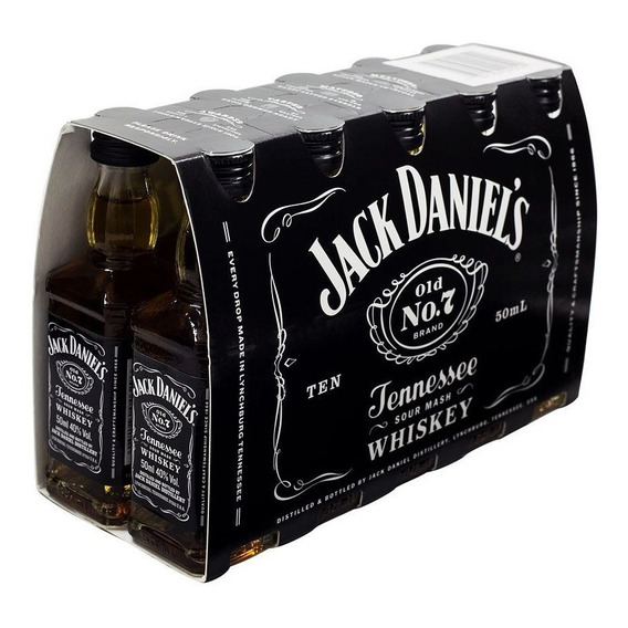 10x Whiskey Jack Daniels 7 Miniatura 50ml Envio Gratis