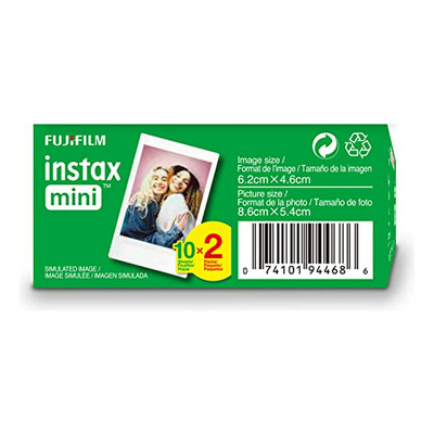 Pack De 20 Fotos Fujifilm Instax Mini Instant Film (blanco)