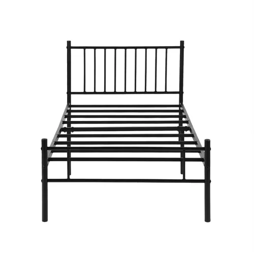 HOMEMAKE FURNITURE Marco de Cama de Metal, Cama Individual, Somier  Individual Base de Cama, No Necesita Somier, Estilo Minimalista Moderno.  Twin 197 x 99cm Negro : : Hogar y Cocina