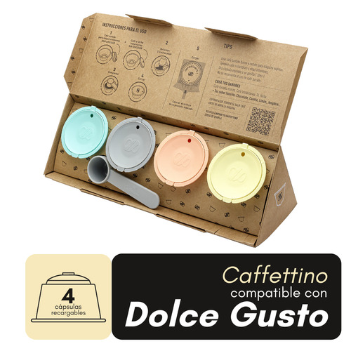 Capsulas Dolce Gusto Recargables Ecologicas X4 Caffettino