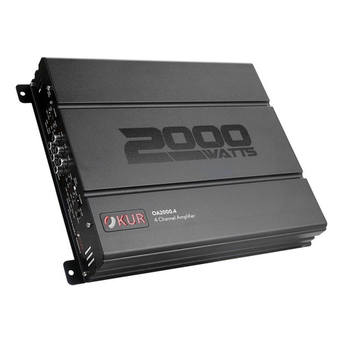 Amplificador De Audio Para Auto Okur Oa2000.4 4 Canales Clase Ab 2000 Watts Color Negro By Db Drive