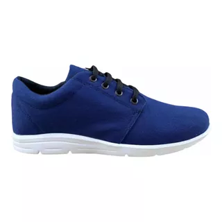 Zapatillas Marca Rcn Ultralivianas Modelo 99 Lona Azul