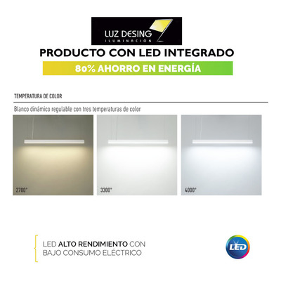 Perfil Led Dyna Negro 120cm Dinámico Lineal 25w Lk  