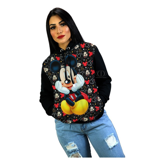 blusa de frio mickey feminina