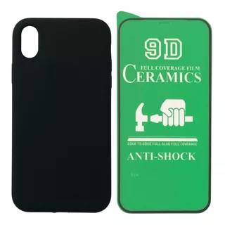 Silicone Case Para iPhone XR + Vidrio Cerámica