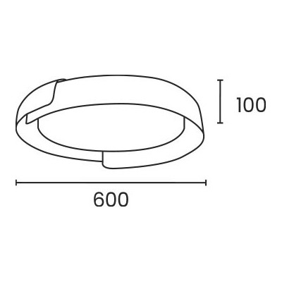 Plafon Led Abuya L Simil Madera 56w Diseño Moderno 60cm Dab