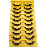 Pack De 10 Pares De Pestañas Postizas (reusables)  B-makeup