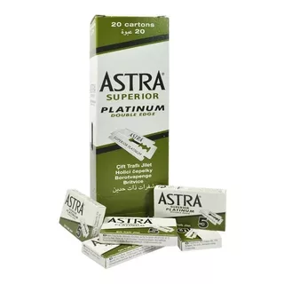 100 Pzs De Navaja Para Afeitar Astra Superior Platinum