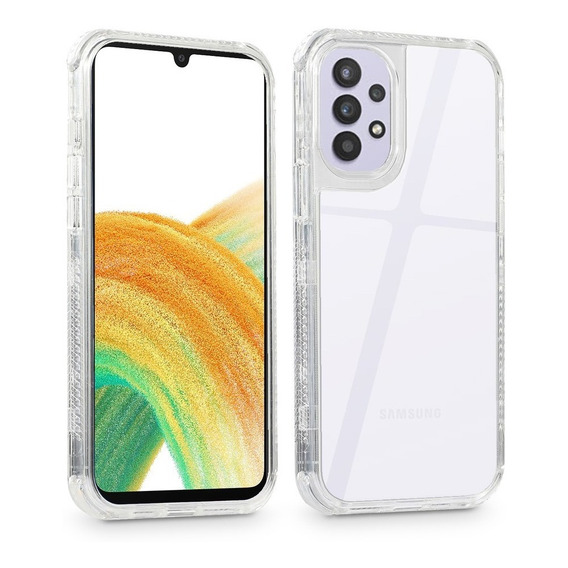 Funda Para Samsung Uso Rudo Alto Impacto Transparente 3pzs