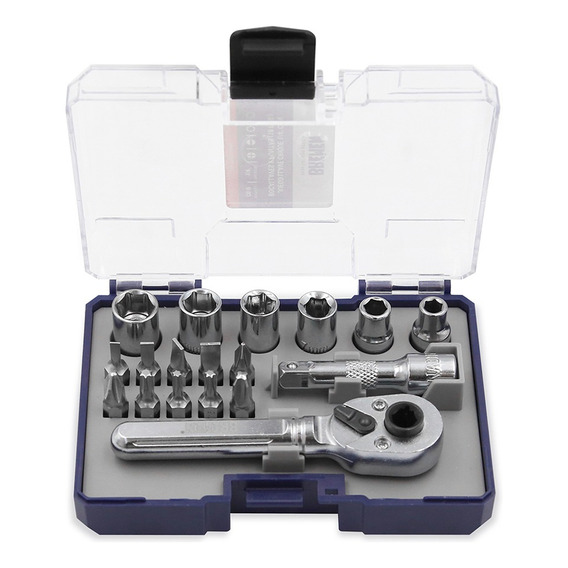 Caja Set Juego Boca Llave Tubo Crique Kit Torx Ph 1/4 Bremen