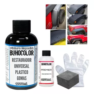 Pintura Para Plasticos Y Gomas De Auto 1 Litro Taller Detail