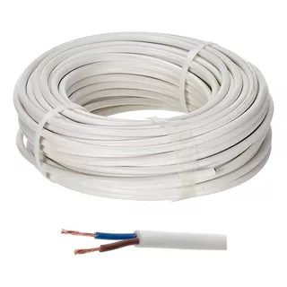 2x Cable Cordón H05vv-f 2x0.75mm2 Blanco Precio 2 Metros