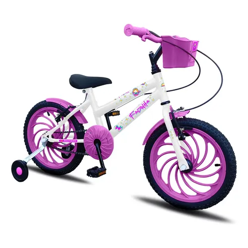 Bicicleta Aro 16 Sutton Kids Feminina Infantil Cesta Branco Infantil |  Parcelamento sem juros
