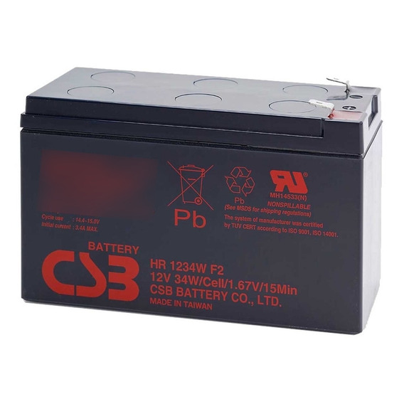 Batería Csb 12v 9ah Hr1234w Cs3 Ups Lyonn Polaris Trv Lyonn