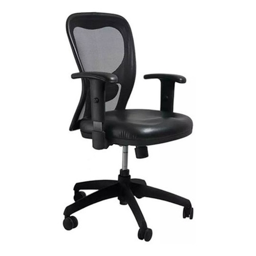 Silla de escritorio Baires4 Ejecutivo Citiz mesh sin cabezal  negra con tapizado de mesh y marathon