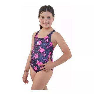 Malla Enteriza Natacion Niñas Estampados N1114 R.al Cloro