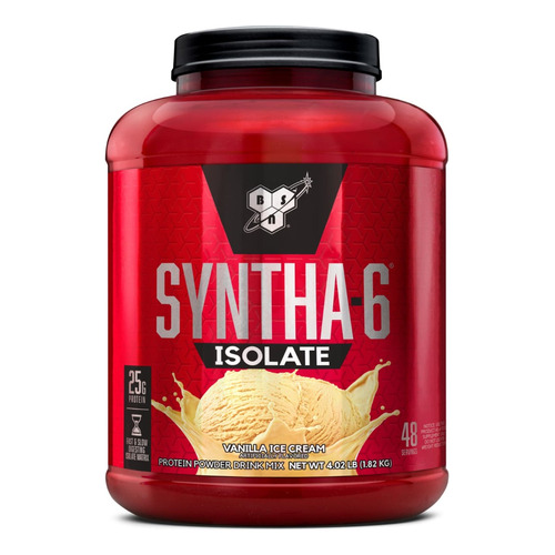 Suplemento en polvo BSN  Syntha-6 Isolate proteína sabor vanilla ice cream en pote de 1.82kg