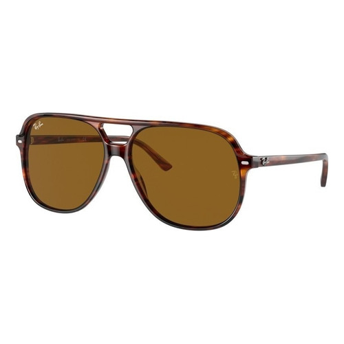 Anteojos de sol Ray-Ban Bill Standard con marco de acetato color polished havana, lente brown clásica, varilla tortoise de acetato - RB2198