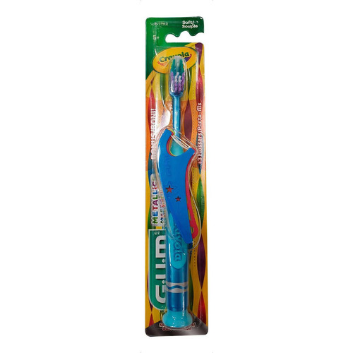 Cepillo De Dientes Infantil Crayola Marcador Neon Y Flossers 1 Pieza