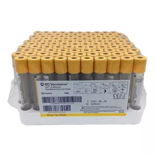 Tubos Vacutainer Sst Amarillo 8.5ml (suero Con Gel Separador