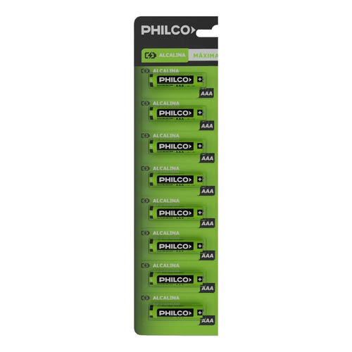 8 X Pilas AAA PHILCO Pilas Alcalinas 1.5V