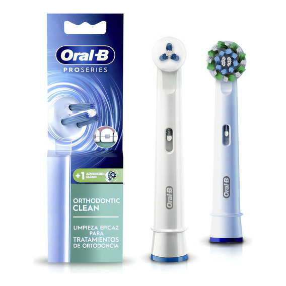 Cabezal de Repuesto Orthodontic Clean Oral-B, 2 Unidades