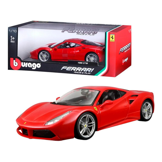  Ferrari 488 Gtb Auto Rojo Burago 1:18 Febo 