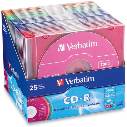 Discos Virgenes Cd-r 25 Discos De Colores Verbatim 94611 /vc