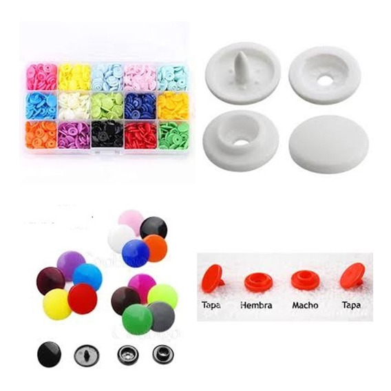 Kit De Broches Plasticos Para Ropa , 360 Unidades De 12mm