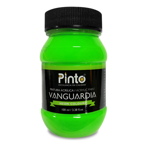 Pintura Neon Acrilica Pinto 100ml Para Luz Negra Color Verde