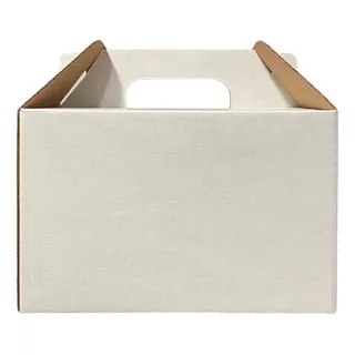 25 Caja Boxlunch 18x12x12 Microcorrugado Blanco Alimentos